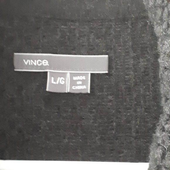 Vince Women's Sherpa Boucle Coat Sz Large Peacoat - Picture 7 of 8